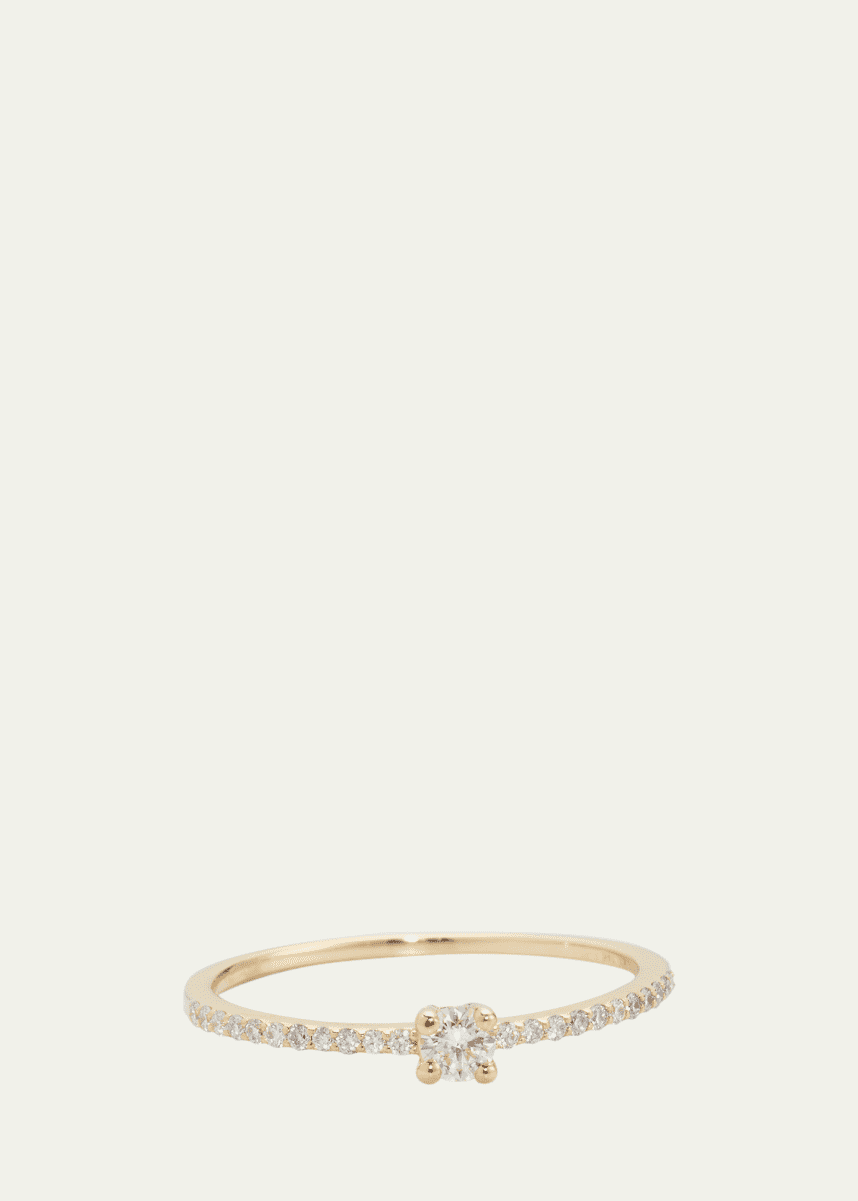 Lana Flawless Stackable Ring with Solo Diamond