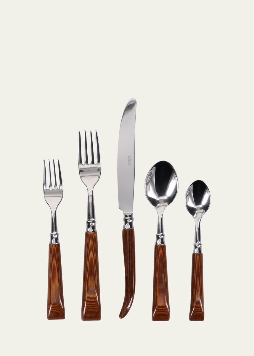 Capdeco Orio 5-Piece Place Setting, Wood