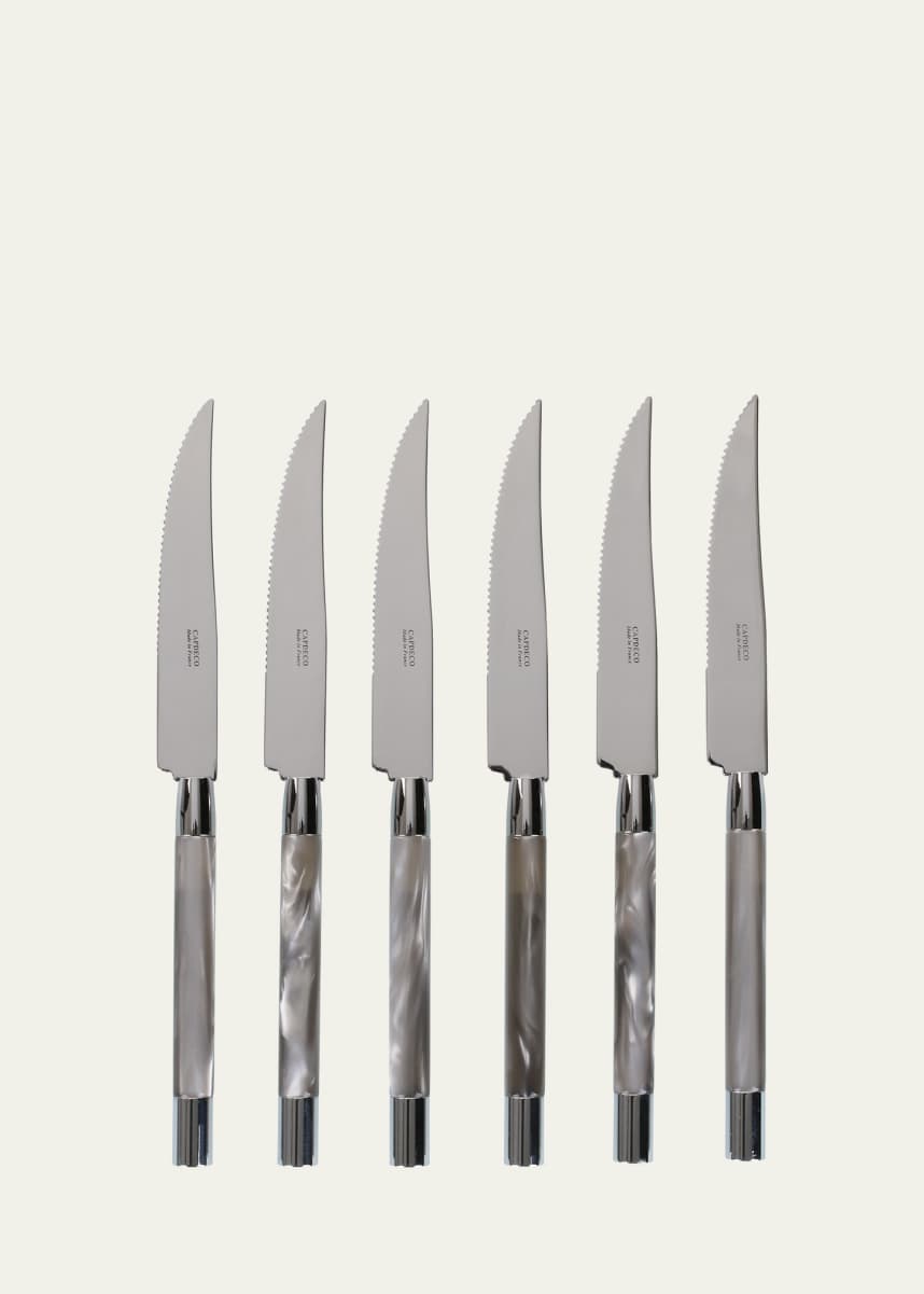 Capdeco Conty 6-Piece Steak Knives, Grey