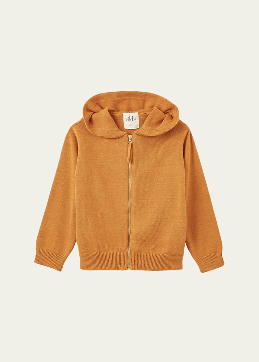 Vild - House of Little Kid's Hooded Cotton Cardigan, Size Newborn-6