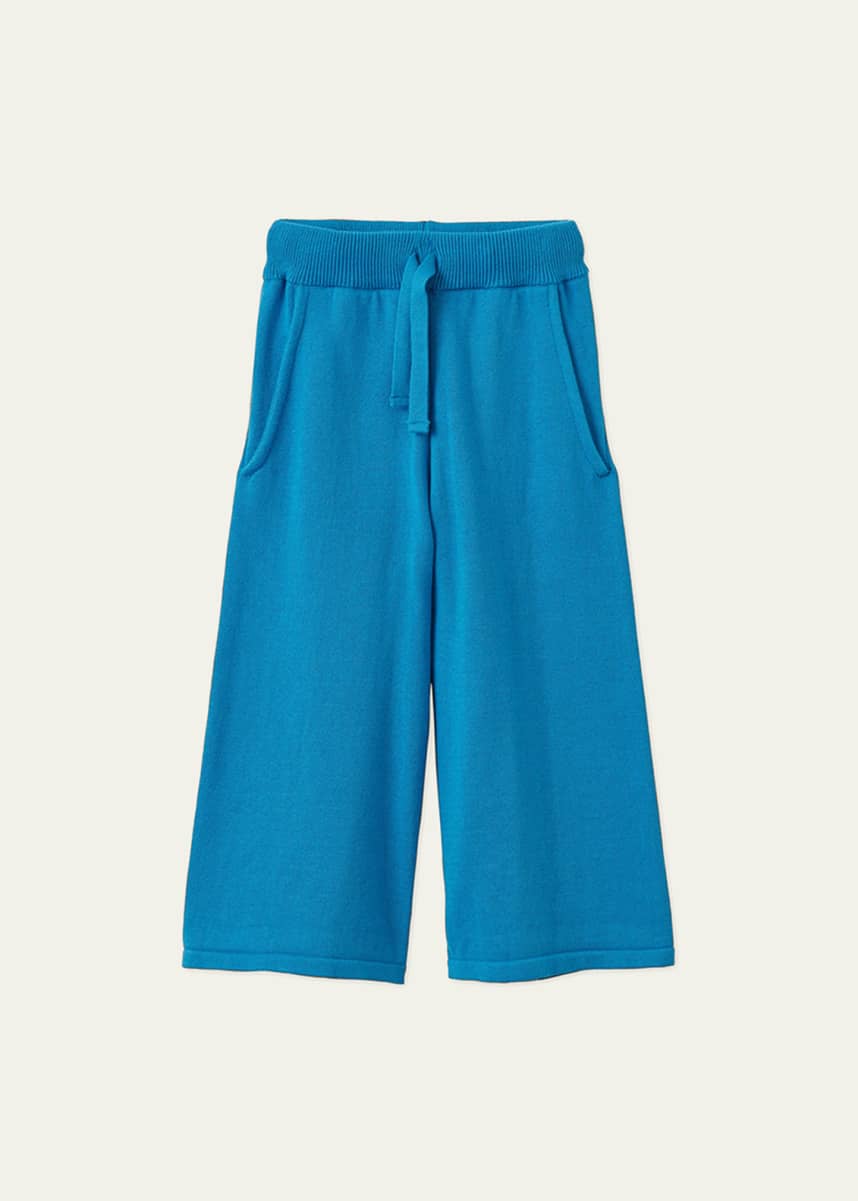 Vild - House of Little Kid's Organic Cotton Knit Wide Leg Trousers, Size Newborn-6