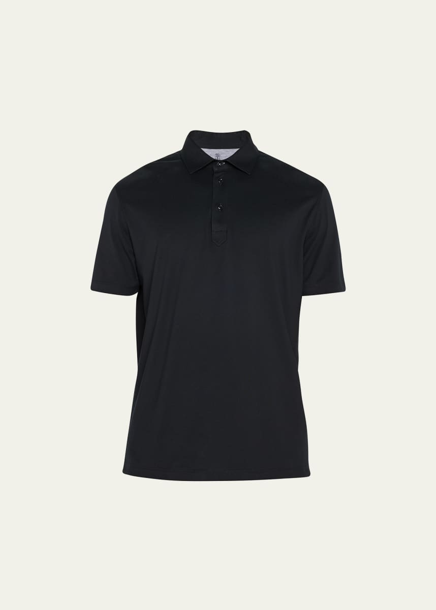 Brunello Cucinelli Men's Jersey Polo Shirt
