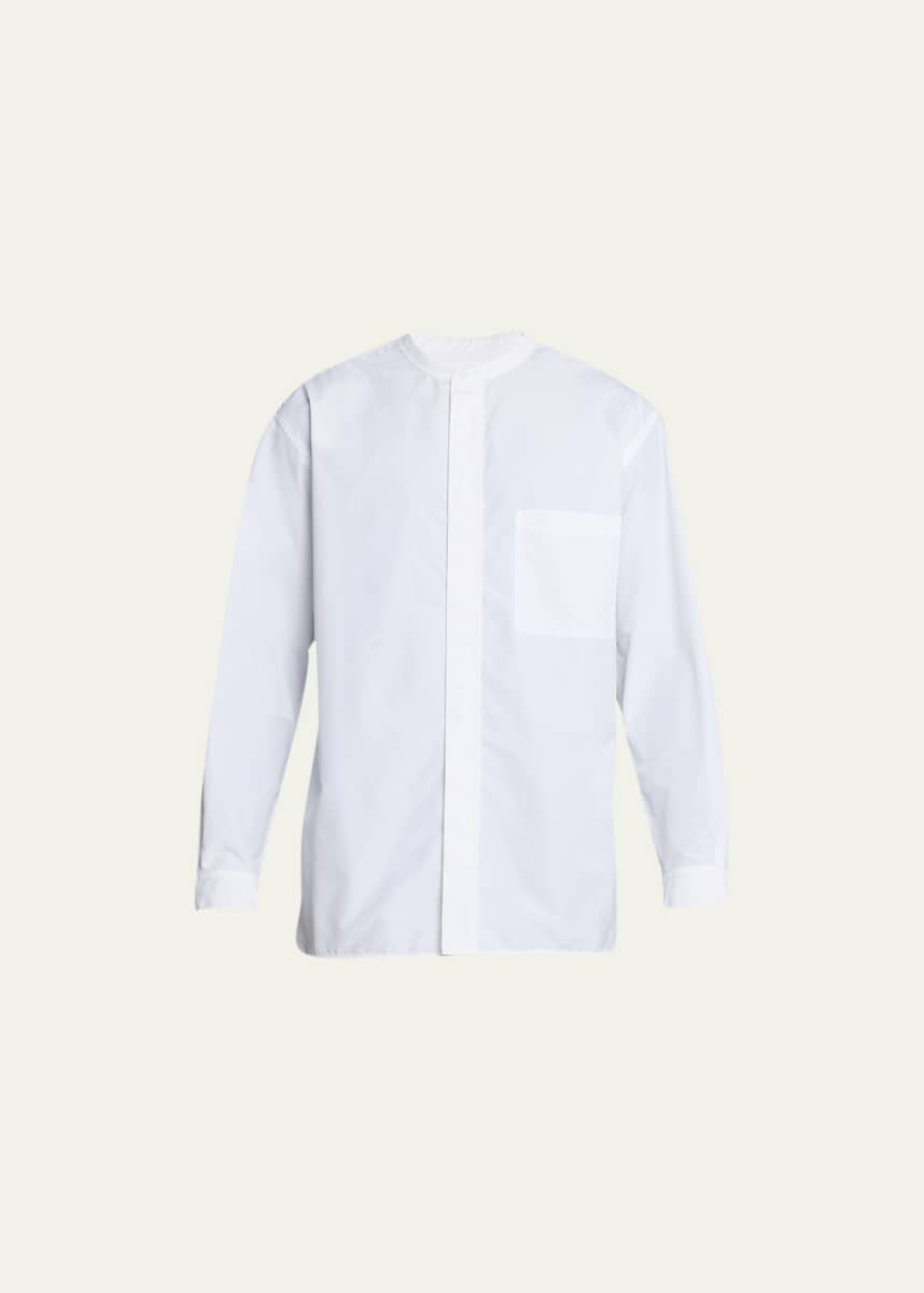 3.1 Phillip Lim Men's Band-Collar Relaxed Sport Shirt