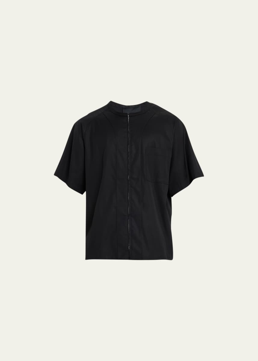 3.1 Phillip Lim Men's Zip-Front Baseball Shirt