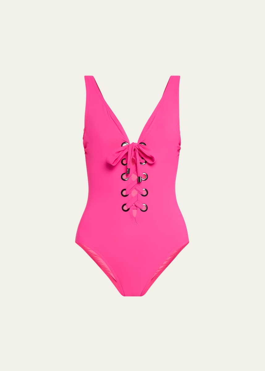 Shop Karla Colletto Swim Tess One-Shoulder One-Piece Swimsuit