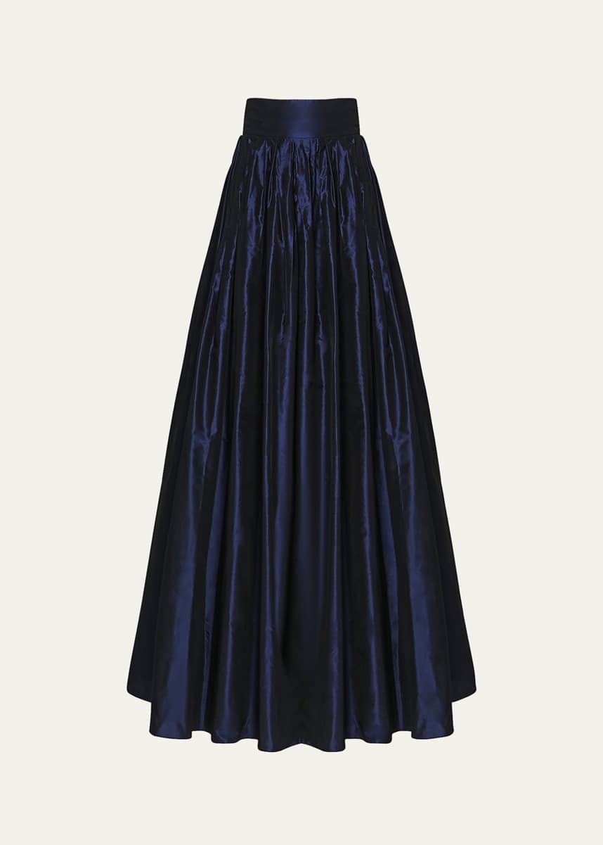Carolina Herrera Pleated Silk Ball Skirt