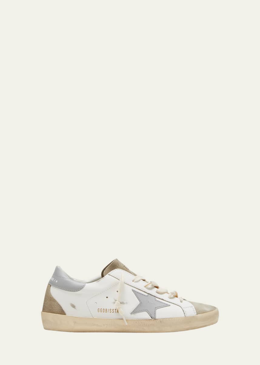 Golden Goose Superstar Mixed Leather Low-Top Sneakers