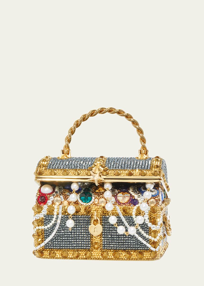Judith Leiber Couture Treasure Chest Crystal Minaudiere