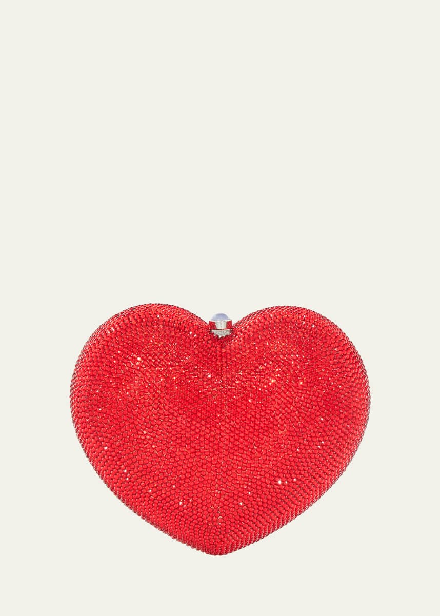 Judith Leiber Couture L'Amour Petit Coeur Crystal Minaudiere