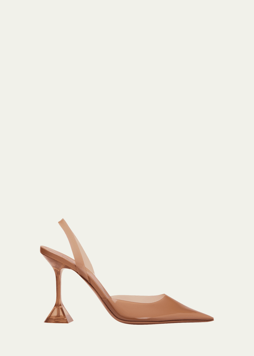 amina muaddi clear slingback