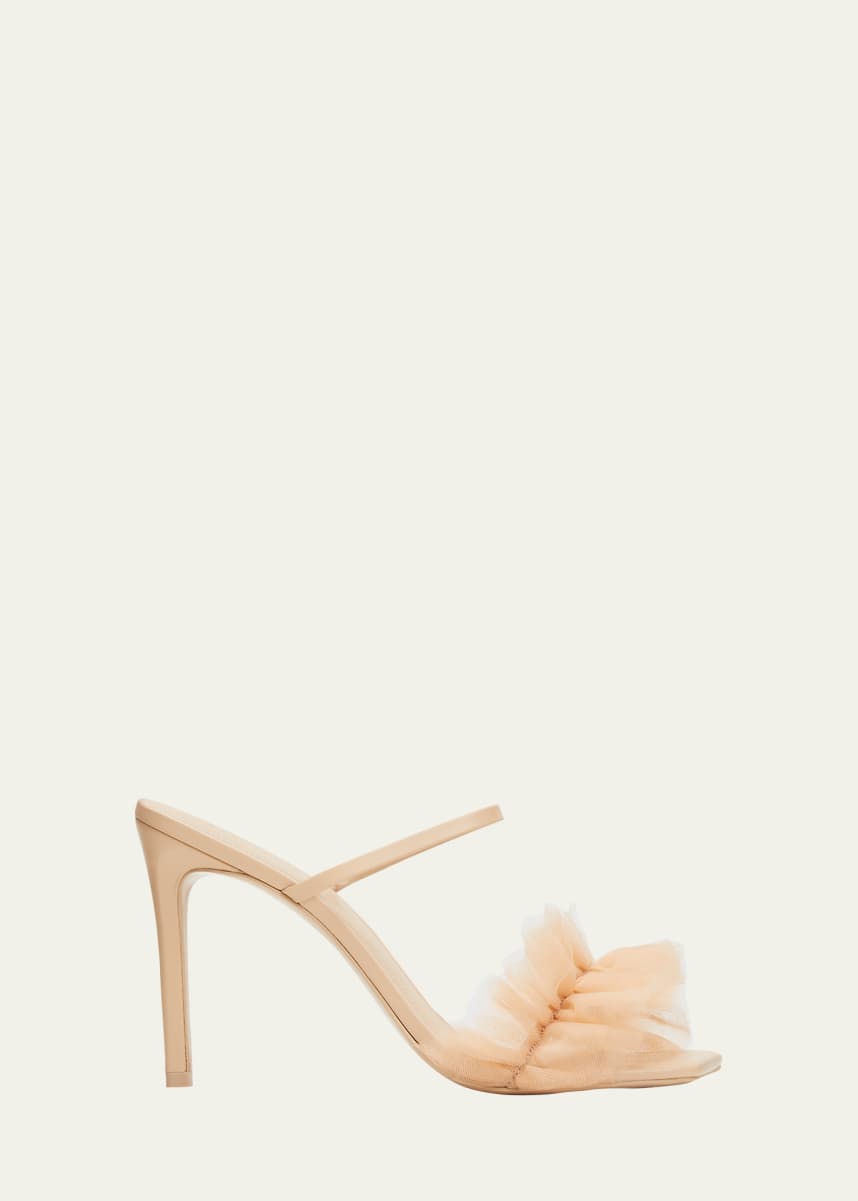 Mercedes Castillo Ruffle Two-Band Slide Sandals