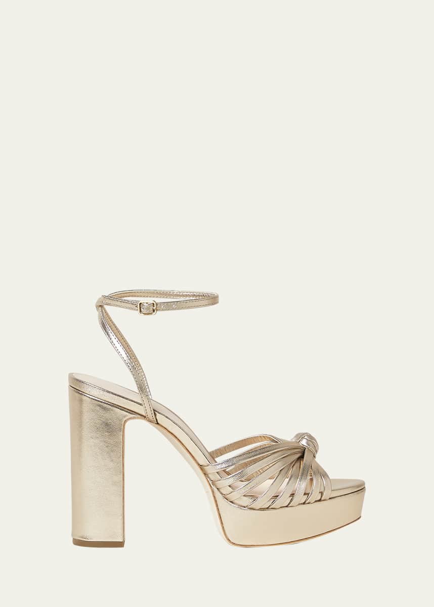 Loeffler Randall Rivka Metallic Knot Platform Sandals