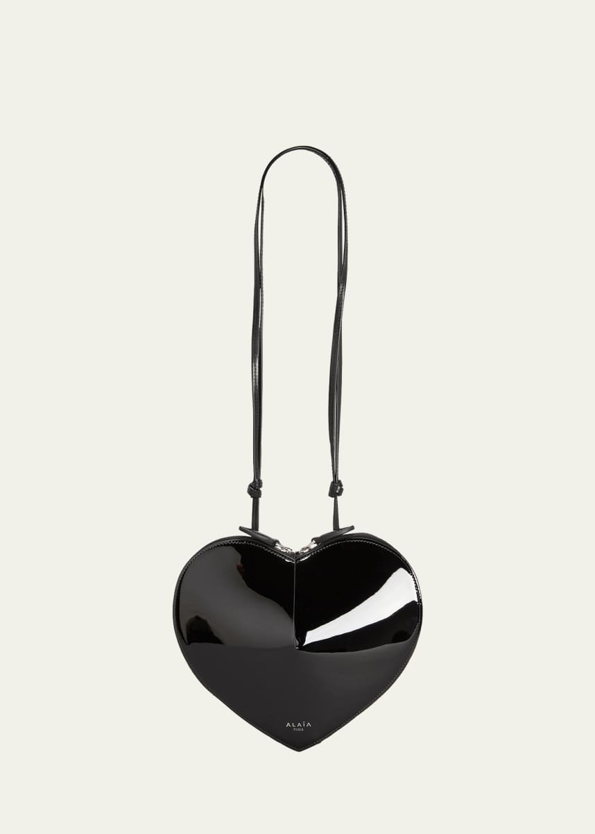 ALAIA Le Coeur Crossbody Bag in Patent Leather