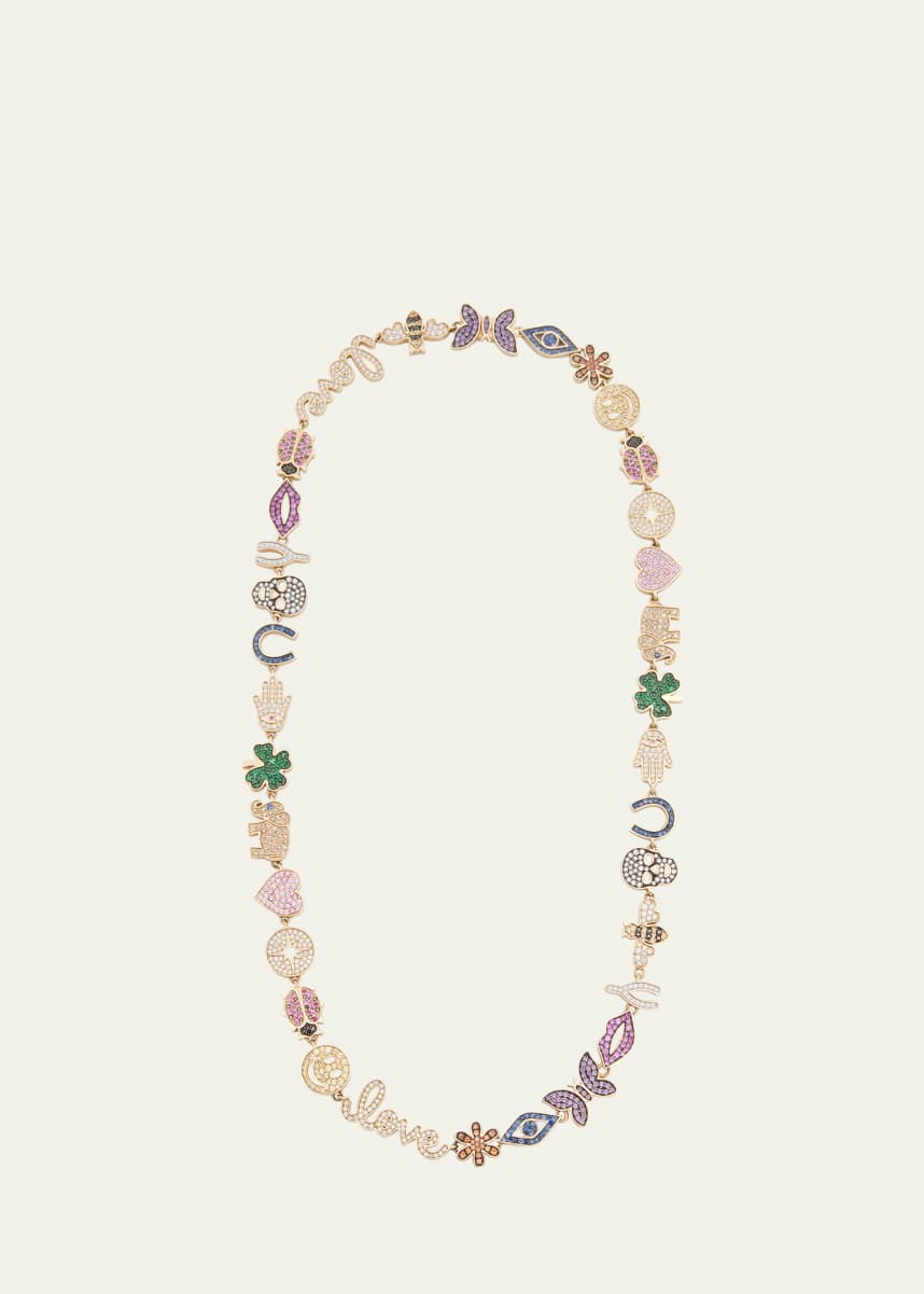 Sydney Evan Multicolor Anniversary Icon Necklace
