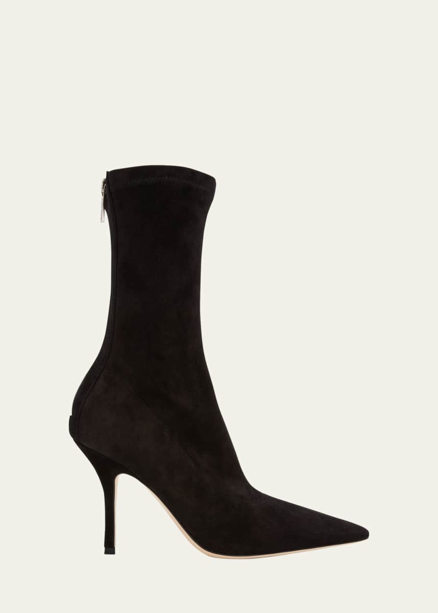 Paris Texas Mama Stretch Suede Stiletto Boots