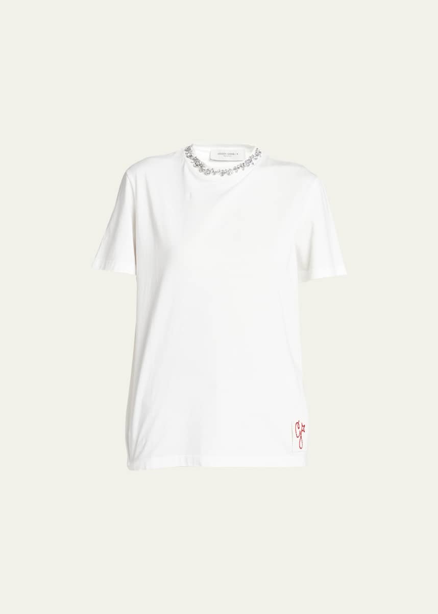 Golden Goose Distressed Short-Sleeve Embellished T-Shirt