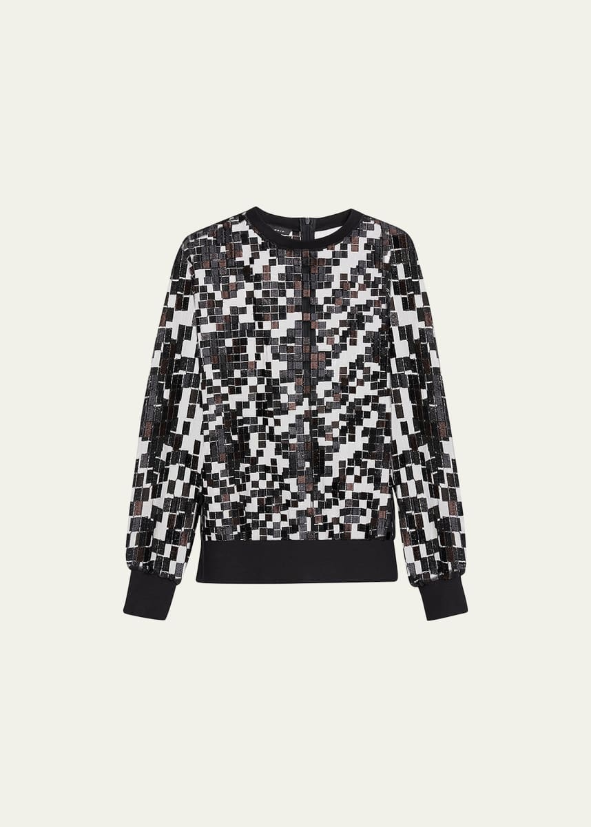 Akris The Order of Things Embroidered Tulle Top