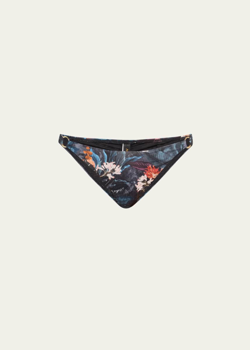 Aqua Blu Australia Alexis Floral O-Ring Hipster Bikini Bottoms