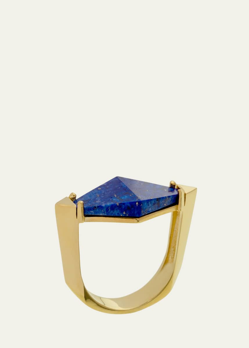 Aliita Deco Rombo Ring with Lapis Lazuli