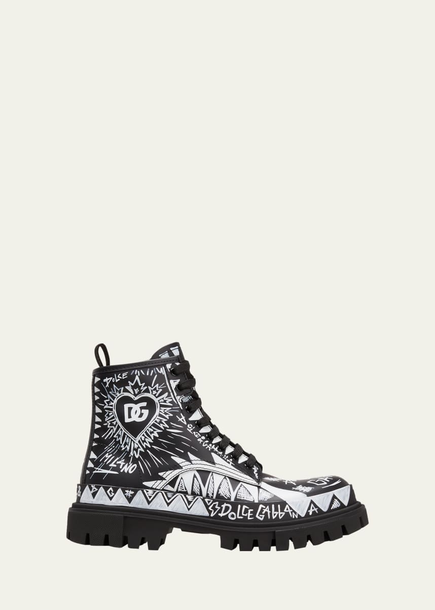 dolce & gabbana trekking leather ankle boots