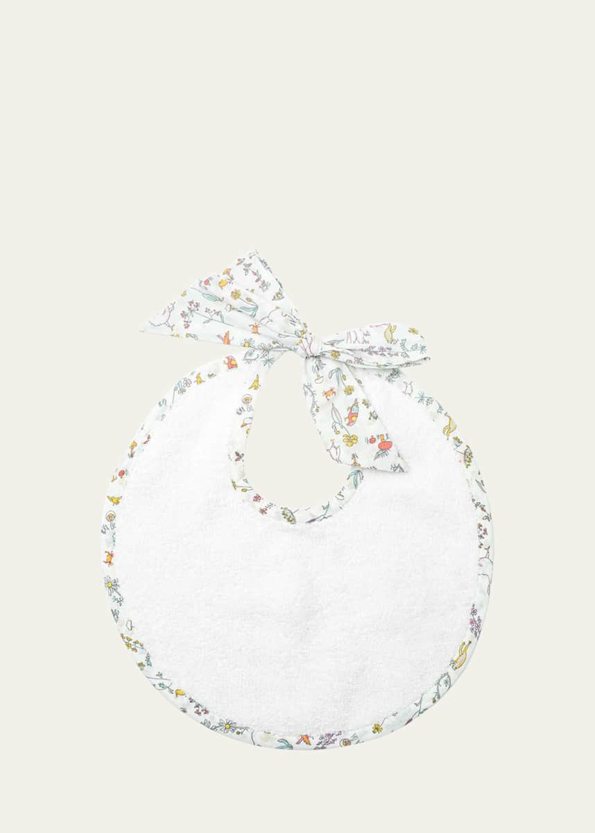 Louelle Louelle Newborn Floral Trim Bib