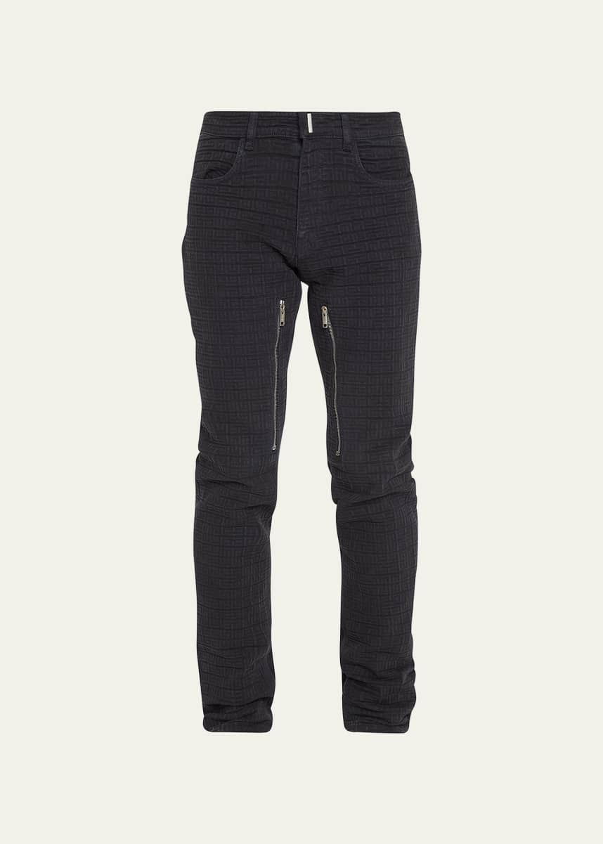 Givenchy Men's 4G Jacquard Denim Trousers
