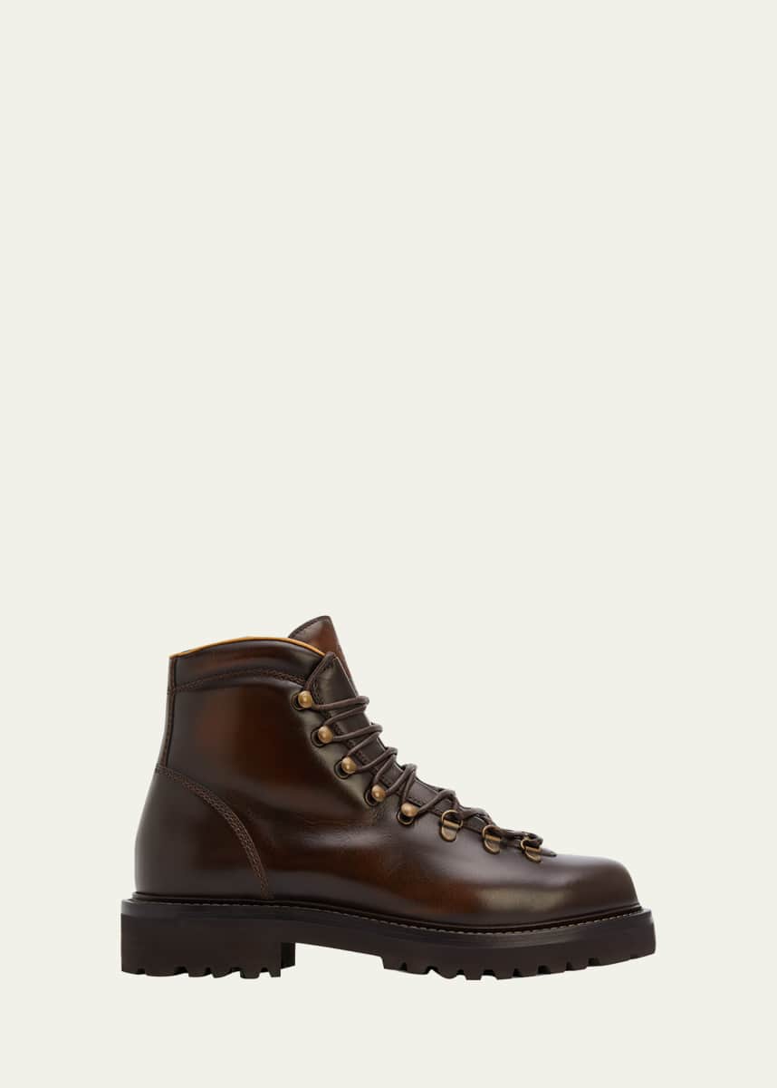 Bergdorf Goodman Shoe Size 13 Black Leather Solid Dress Lace Up Men's Shoes  — Labels Resale Boutique