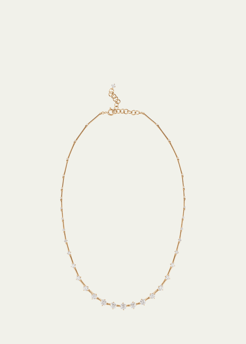 Fernando Jorge Sequence Necklace in Yellow Gold and Diamonds