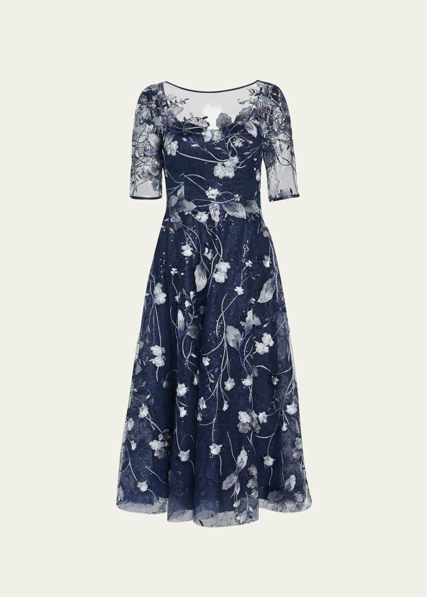 mid calf length evening dresses