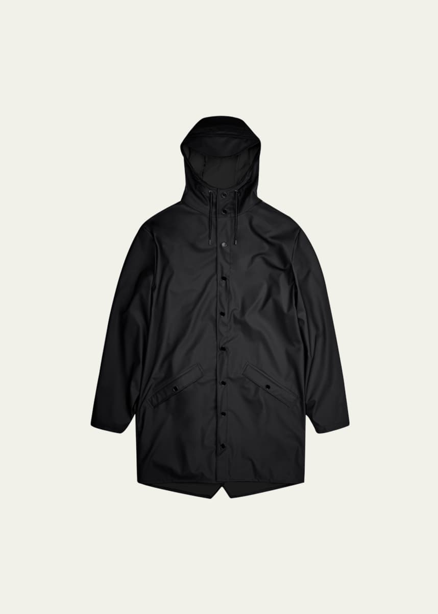 Rains Long Snap-Front Jacket