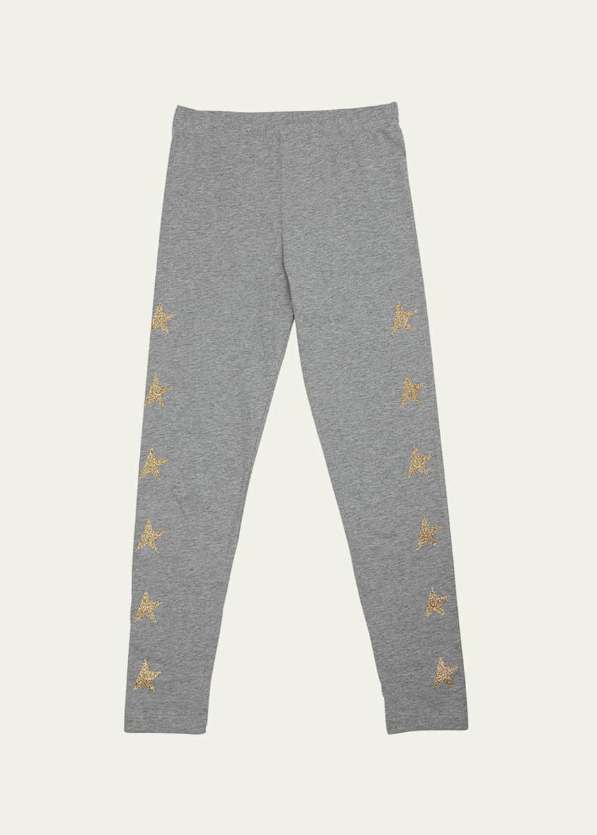 Golden Goose Girl's Embellished Star Leggings, Size 4-10