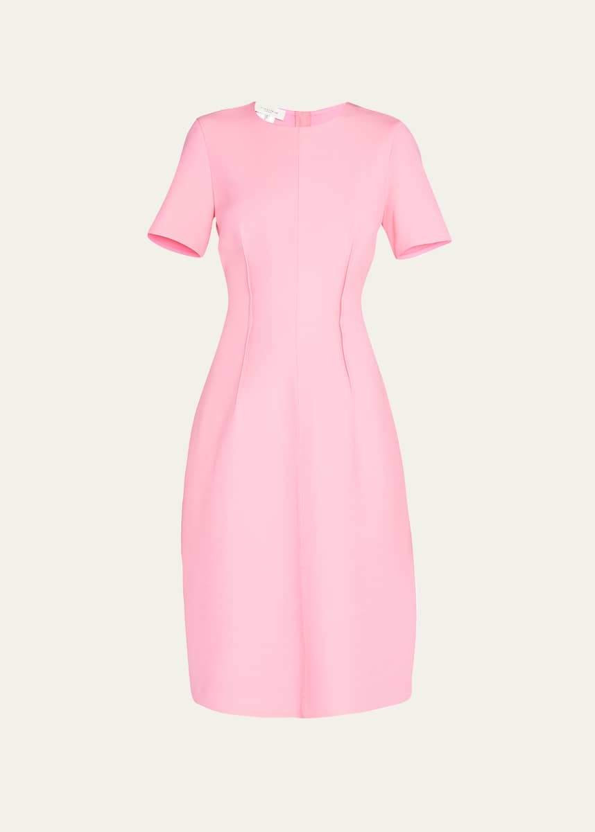 Lafayette 148 New York Short-Sleeve Pintuck Fit-&-Flare Dress