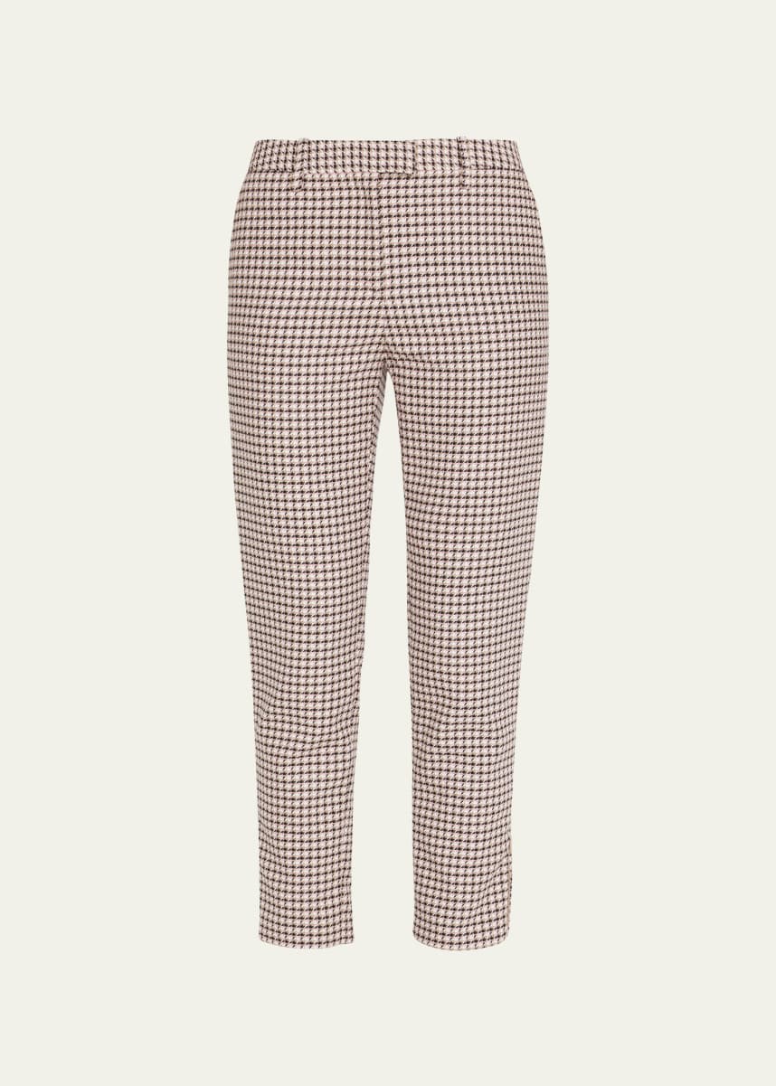 Altuzarra Henri Houndstooth Skinny-Leg Crop Pants