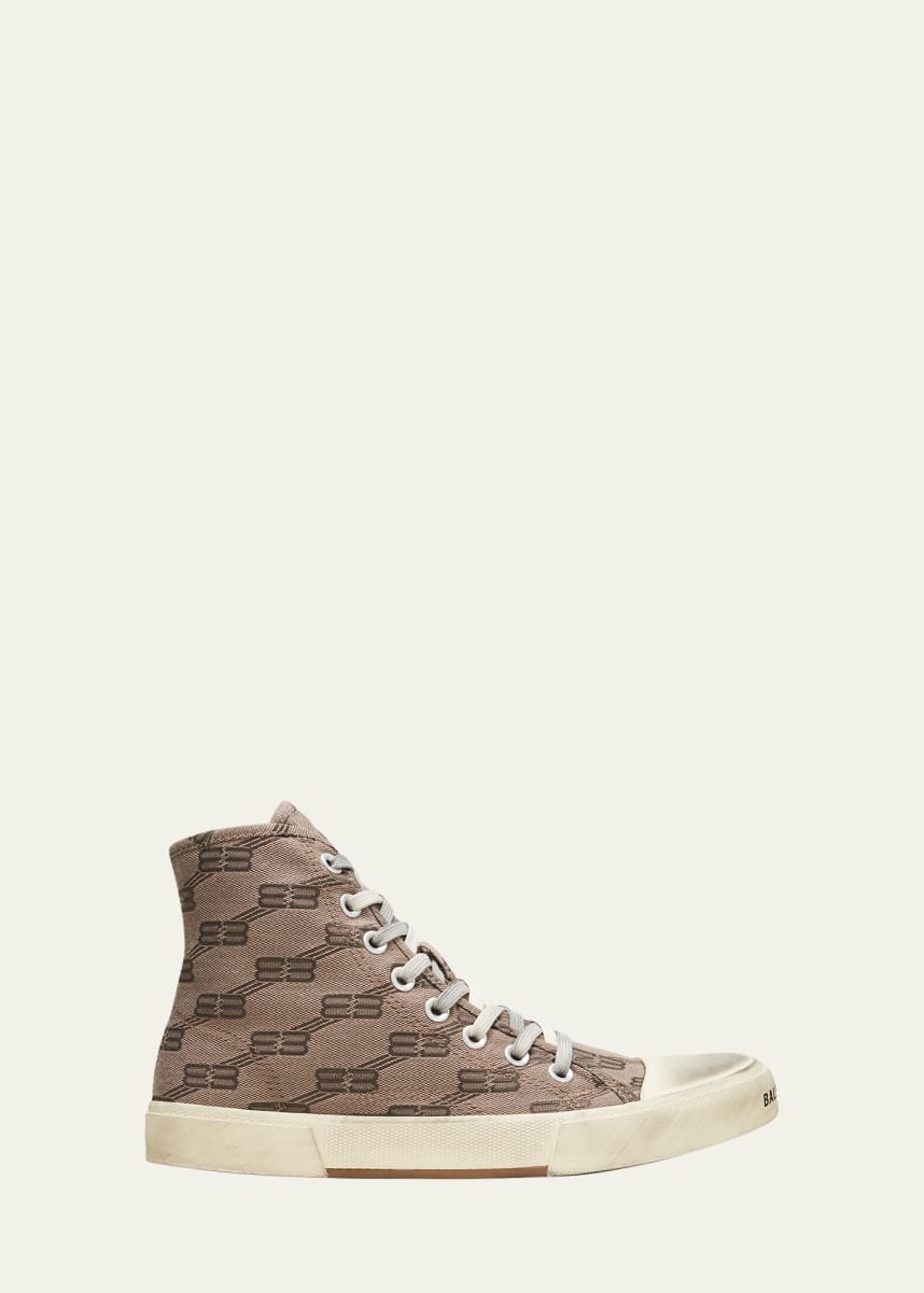 Louis-Vuitton Paris Brown And Beige Sneakers (Size 8) (Used)