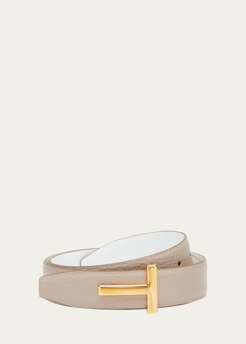 Givenchy 30mm Reversible G-Chain Belt Beige