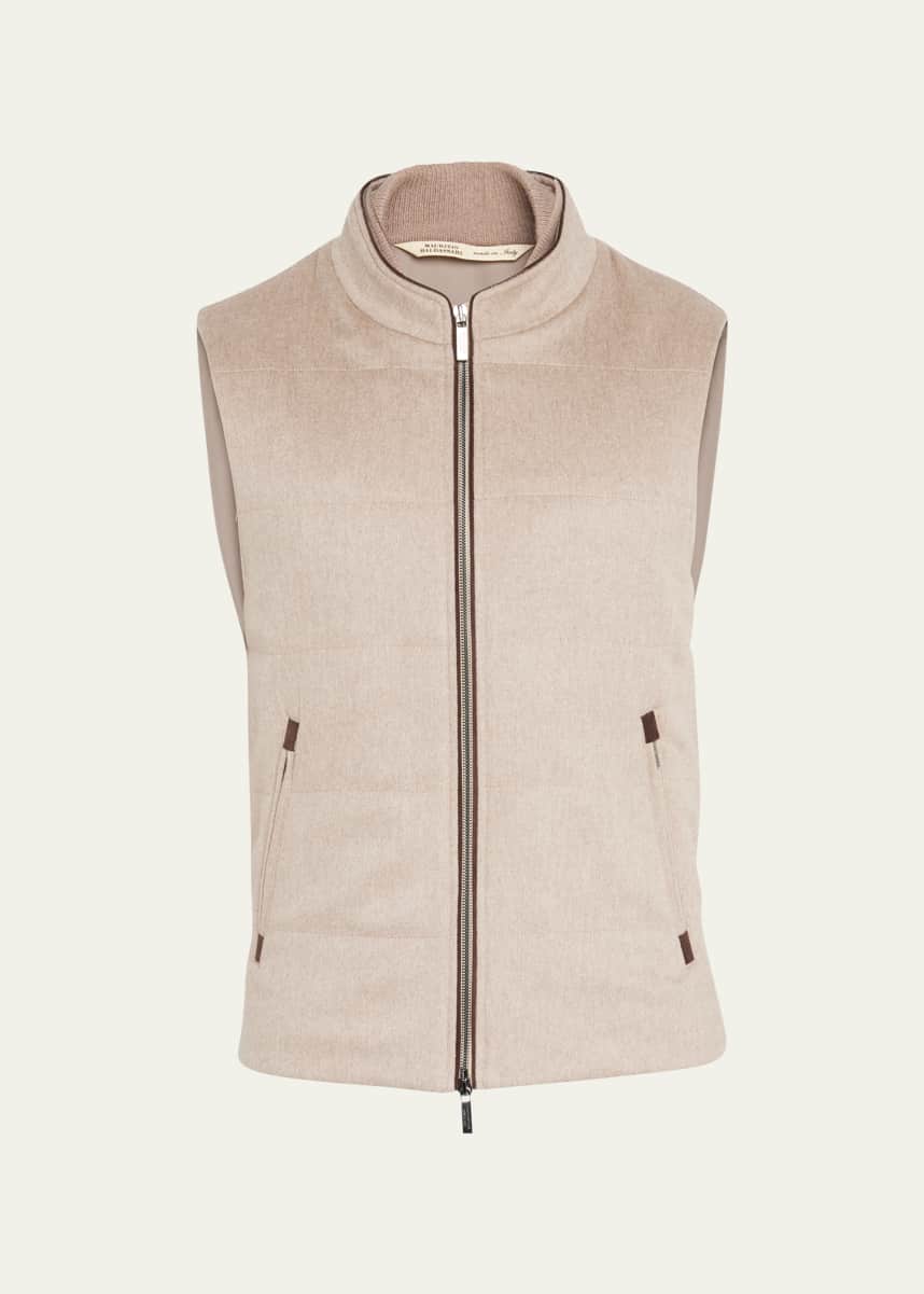 Maurizio Baldassari Men's Cashmere-Wool Full-Zip Vest