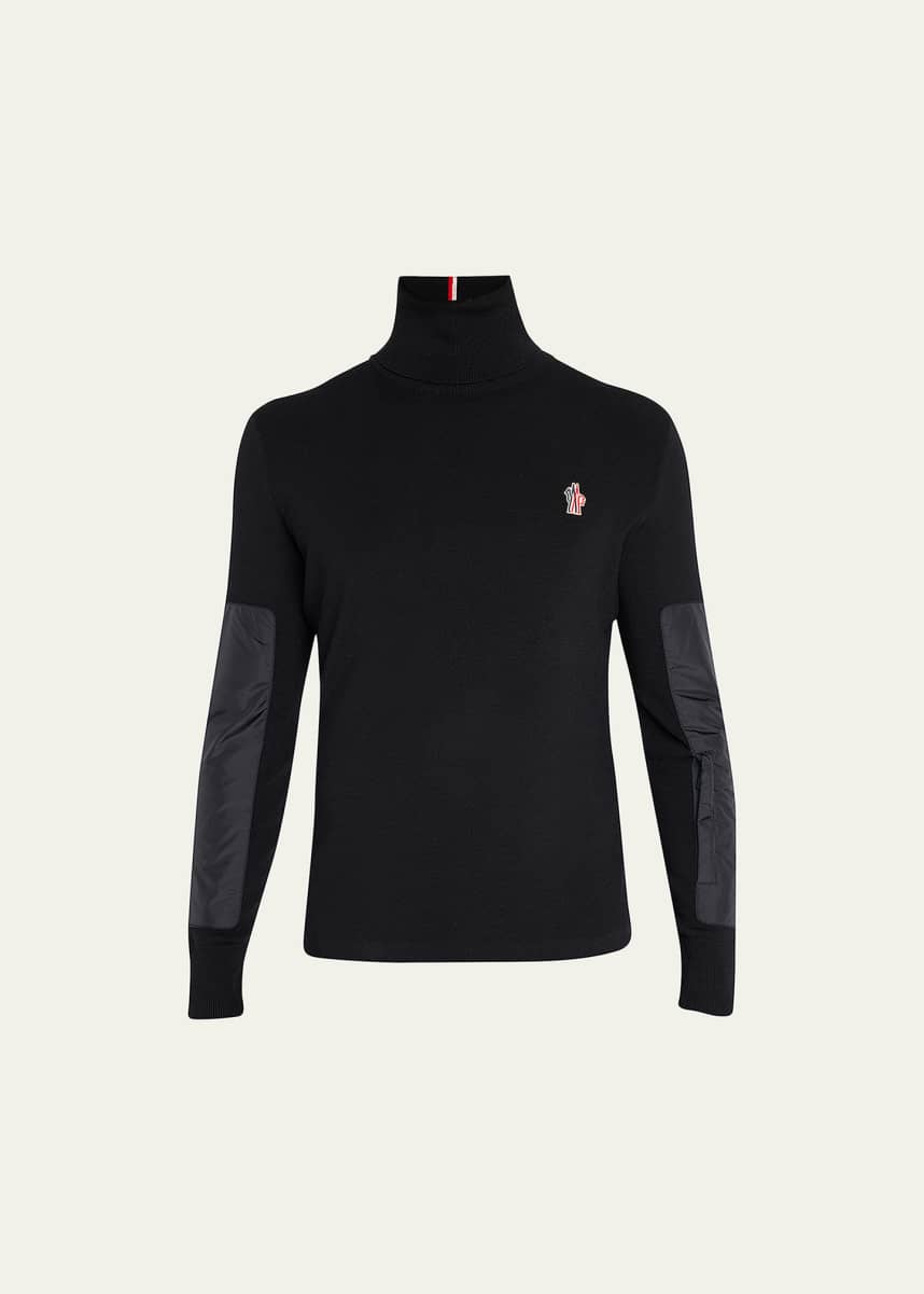 Moncler Grenoble Men's Turtleneck Sweater with Patches