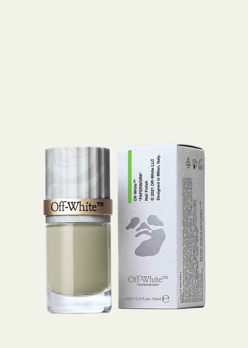 Off-White Paperwork Color Matter Nail Polish, Military