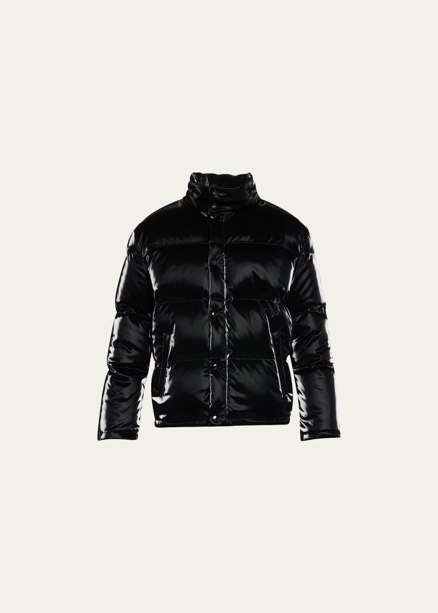 Vinyl puffer jacket mens cheap