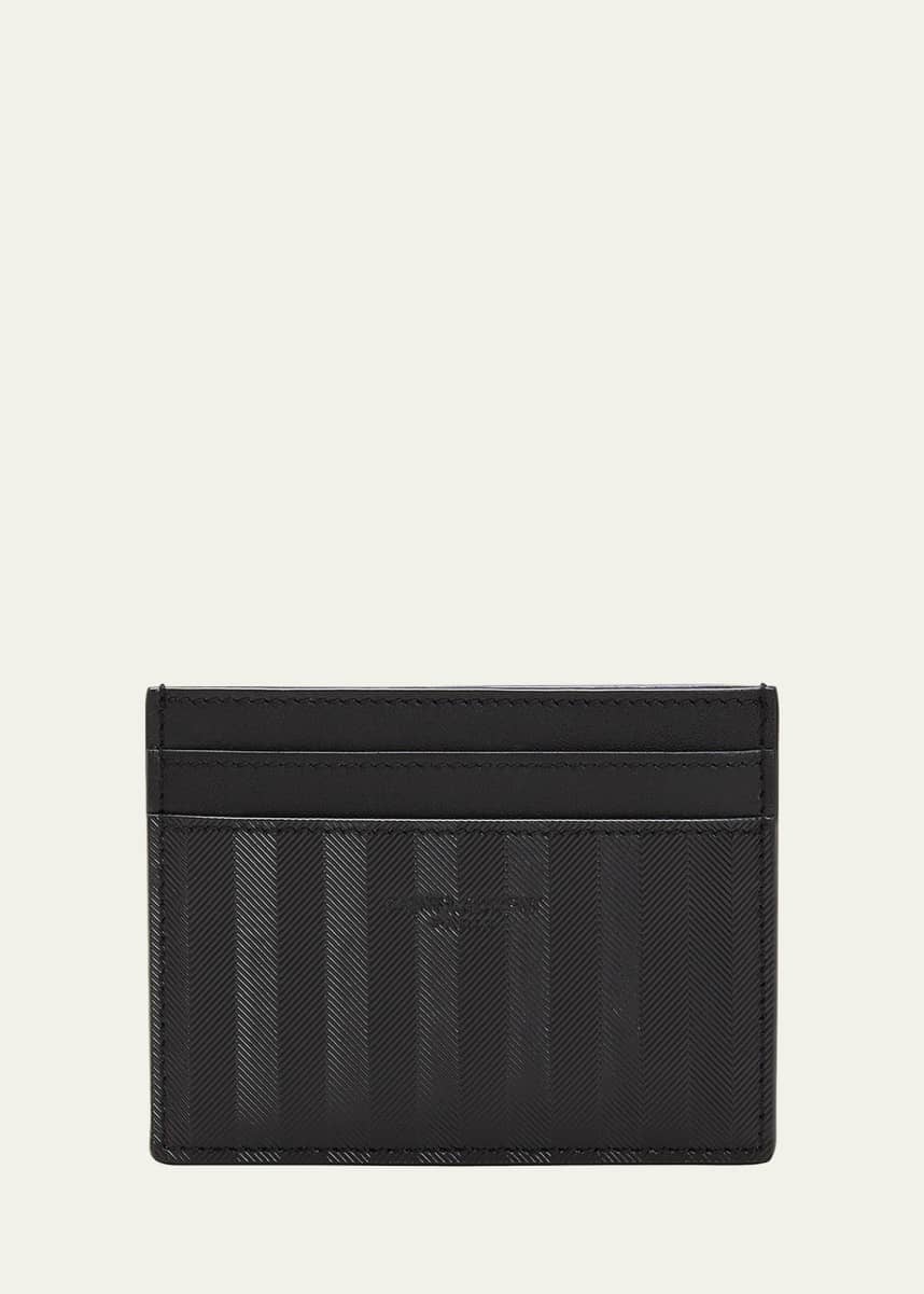 Saint Laurent Men's Tonal Embossed Leather Card Case