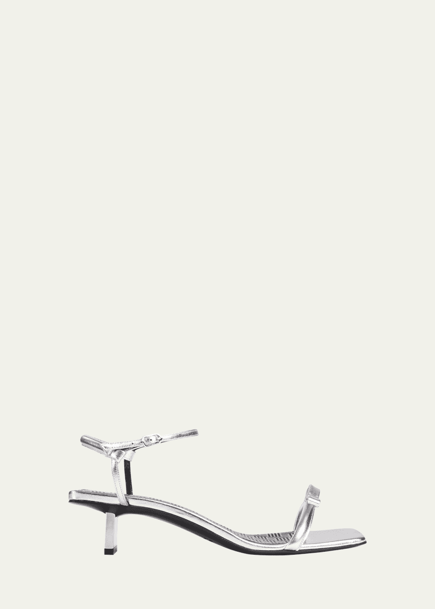 Pierre Hardy Obi Blade Metallic Ankle-Strap Sandals