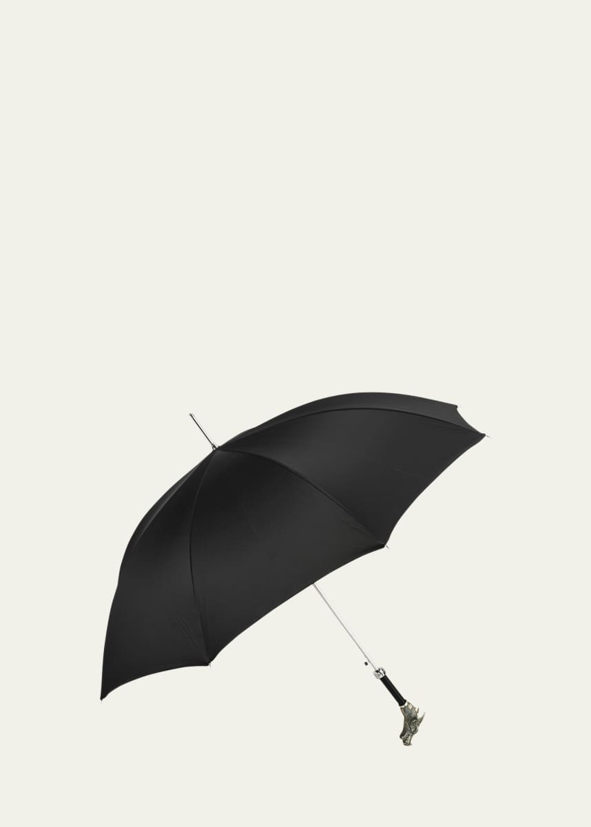 Pasotti Since 1956 Men's Dragon-Handle Umbrella