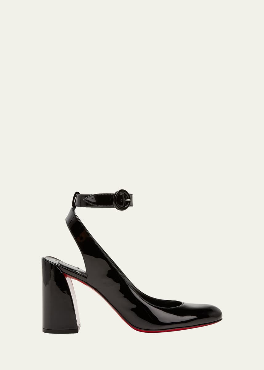 Christian Louboutin Miss Sab Patent Red Sole Pumps