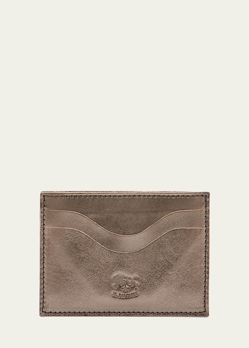Il Bisonte Salina Metallic Leather Card Case