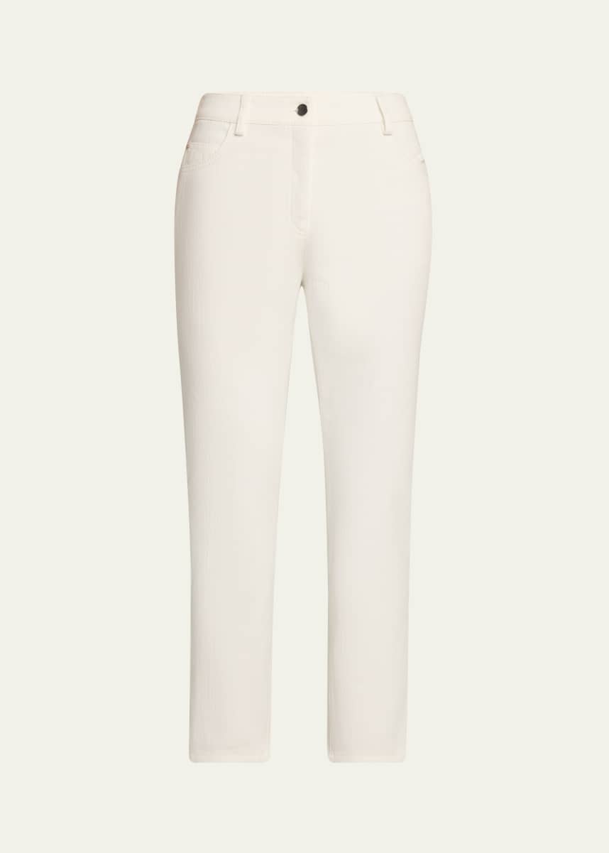 Akris punto Maru Slim-Leg Ankle Stretch Denim Pants