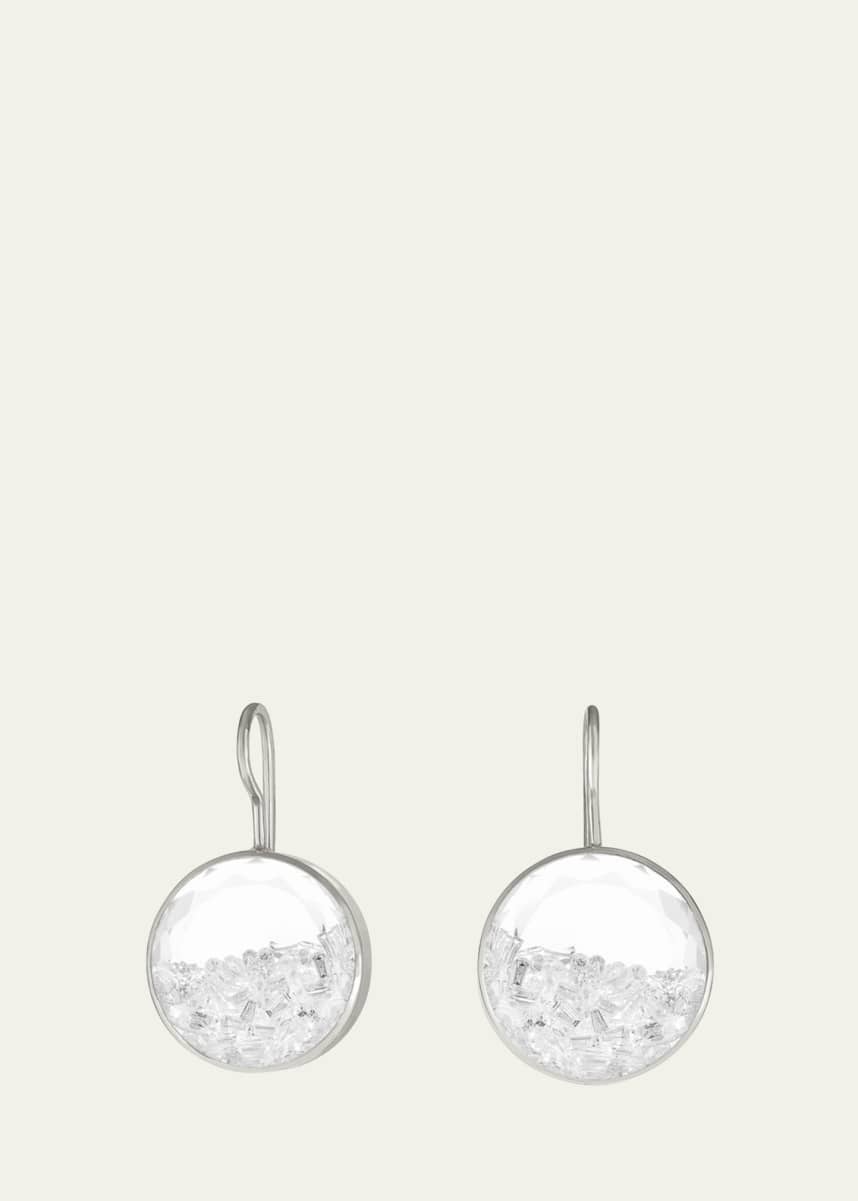 Moritz Glik 18K White Gold Core 12 Kaleidoscope Shaker Earrings with Sapphire and Diamonds