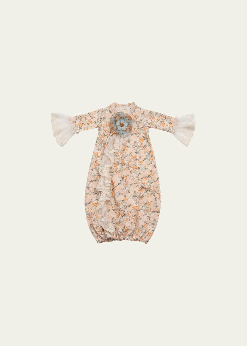 Haute Baby Girl's Ava's Garden Nightgown, Size 0-3M
