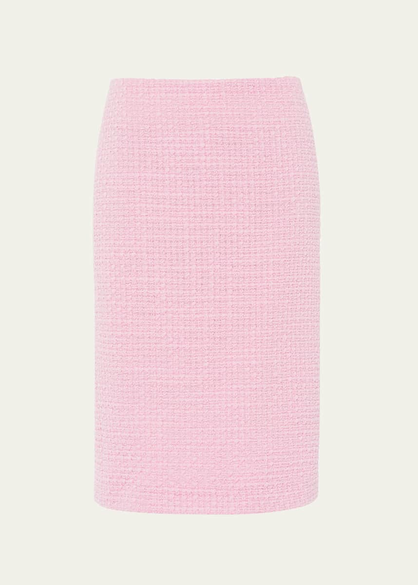 Miu Miu Tweed Pencil Midi Skirt