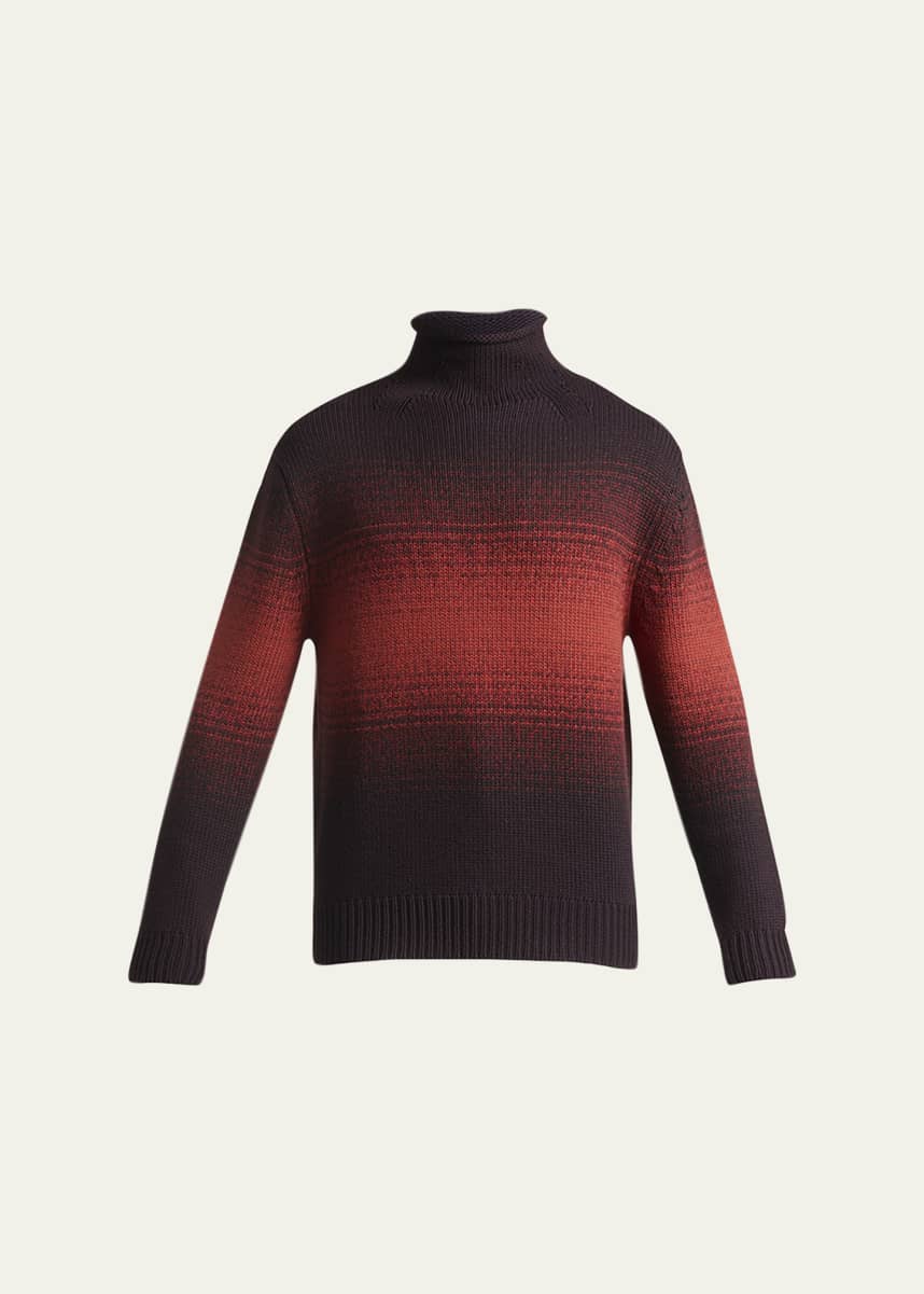 ZEGNA Men's Degradé Wook-Knit Turtleneck Sweater