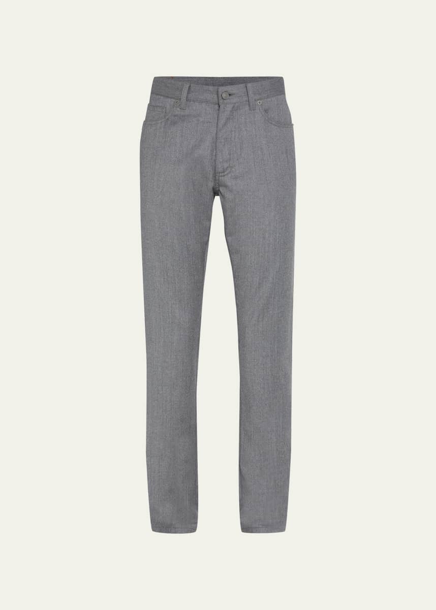 ZEGNA Men's Wool 5-Pocket Pants